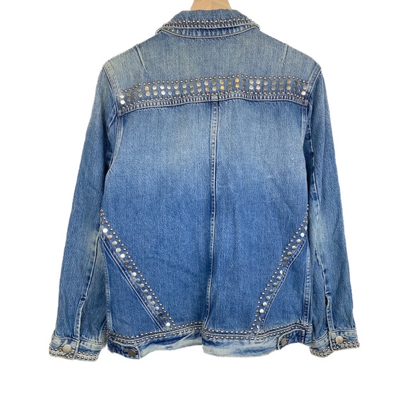 Frame Denim Le Studded Oversized Jean Jacket - Size S - Picture 9 of 14